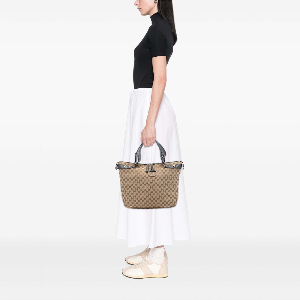 Pre-Loved Gucci Large GG Canvas Icon Bit Satchel - Picture 7 of 7